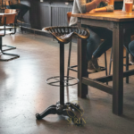 cast iron revolving high stool