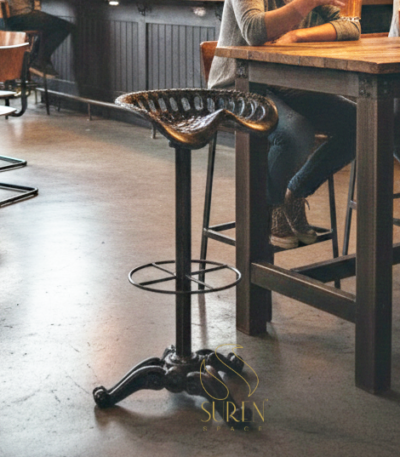 cast iron revolving high stool