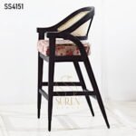 Black Wood Natural Cane High Chair Black Wood Natural Cane High Chair 2