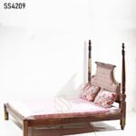 Indian Wood Carved Bed Design