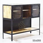 Metal Wood Display Cabinet