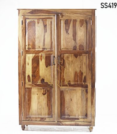 White Distress Wooden Cabinet Sheesham Wood Resort Wardrobe Design 2