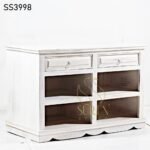 White Distress Wooden Cabinet