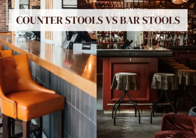 Counter Stools vs Bar Stools Guide 2025- Measurement Chart-SURENSPACE