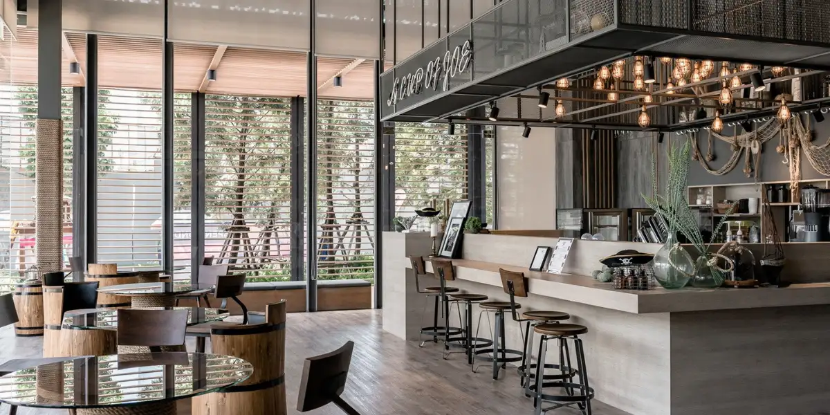 2025 Guide - Get to Know Coffee Shop Design Standards 11 SUREN SPACE-Standard 10 Smart Ventilation for Fresh Ambience-Coffee Shop Design Standards