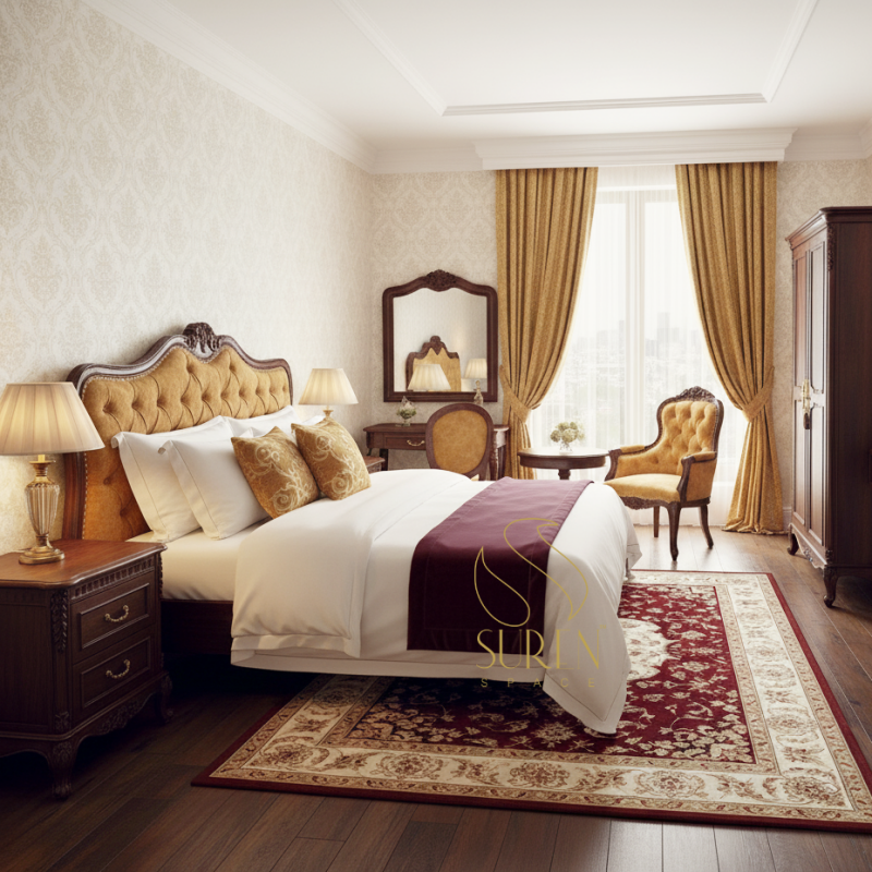 Carved Upholstered Resort Room Furniture Carved Upholstered Resort Room Furniture