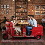 Handpainted Indian Tuk Tuk Dining Set