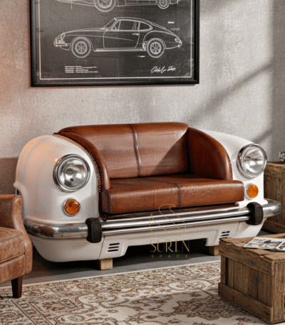 Indian Car Design Leather Seat Sofa