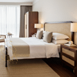 Natural Cane Boho Theme Resort Room Furniture