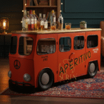 Red & Black Auto Wine Cabinet