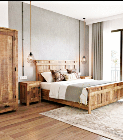 Ruff Wood Industrial Hotel Room Furniture
