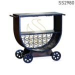 Cast iron Wheel Bar Cabinet - Image 2