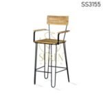 Mango Wood Iron Bar Chair - Image 2