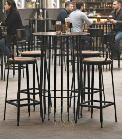 Industrial High Table High Chair Set