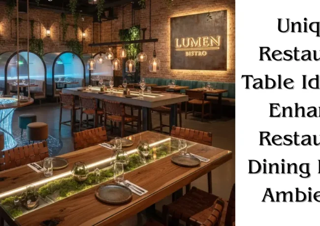 SUREN SPACE MAIN BLOG BANNER-Unique Restaurant Table Ideas to Enhance Restaurant Dining Room Ambience